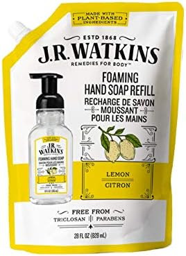 J.R. Watkins Lemon Foaming Hand Soap Refill Pouch, 828 Milliliters | Amazon (CA)