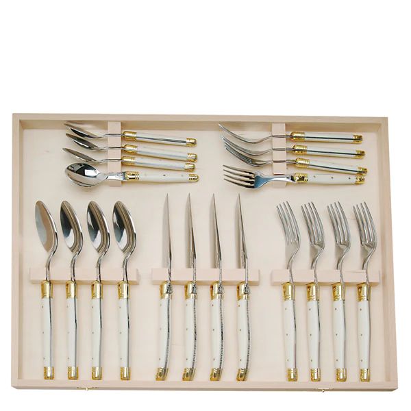 20-Piece Flatware Set in Ivory | Over The Moon