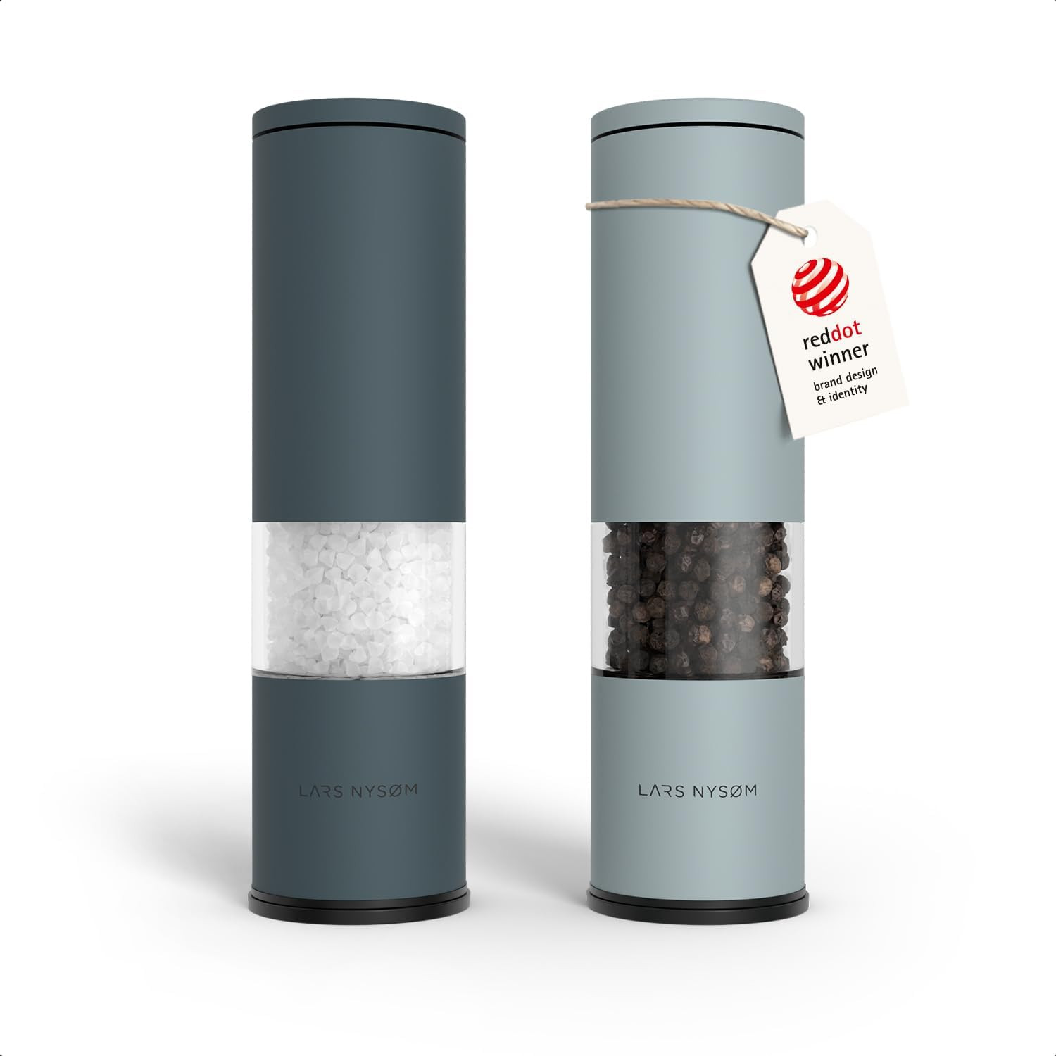 LARS NYSØM Salt and Pepper Grinder Set Manual, Stainless Steel Salt and Pepper Mills with Adjust... | Amazon (US)