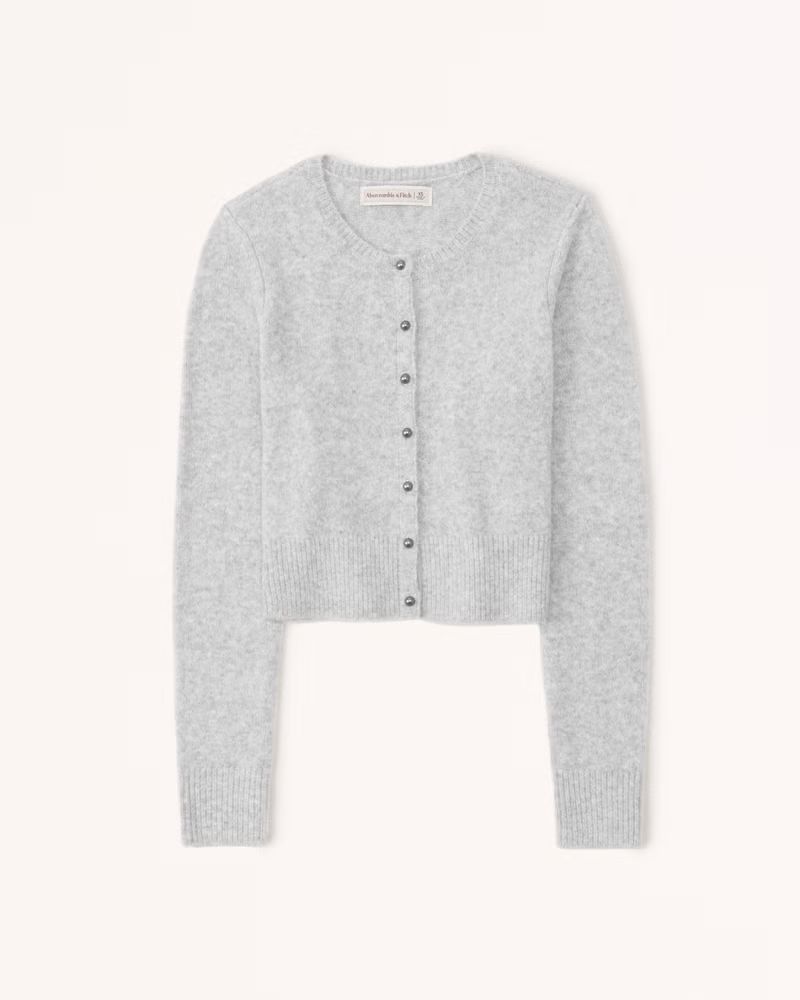 Short Cardigan with Pearl Buttons | Abercrombie & Fitch (US)