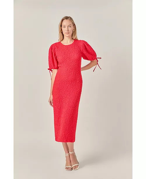 English Factory Women's Smocked Midi Dress - Macy's | Macy's
