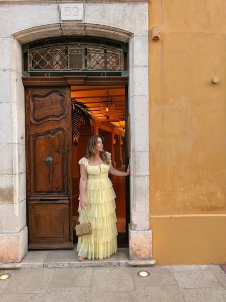 Quite possibly the best thing I wore all summer… this butter yellow swiss dot maxi in St Tropez. Yellow dresses, butter yellow dresses, european summer outfit, what to wear in st tropez 

#LTKSeasonal #LTKstyletip #LTKtravel