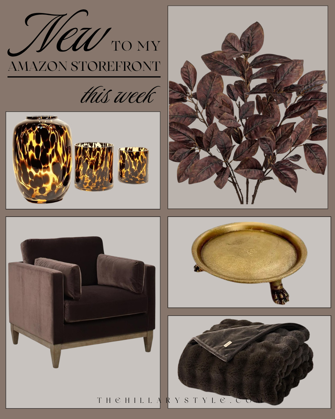 Currently obsessed with all the rich, moody tones for fall 🤎 These finds instantly make a space feel warmer + more expensive! #AmazonStorefront #AmazonHomeFinds #AmazonFallFinds #FallHomeDecor #MoodyHomeDecor #ElevatedHomeDecor #DesignerInspired 

 #LTKSeasonal #LTKHome