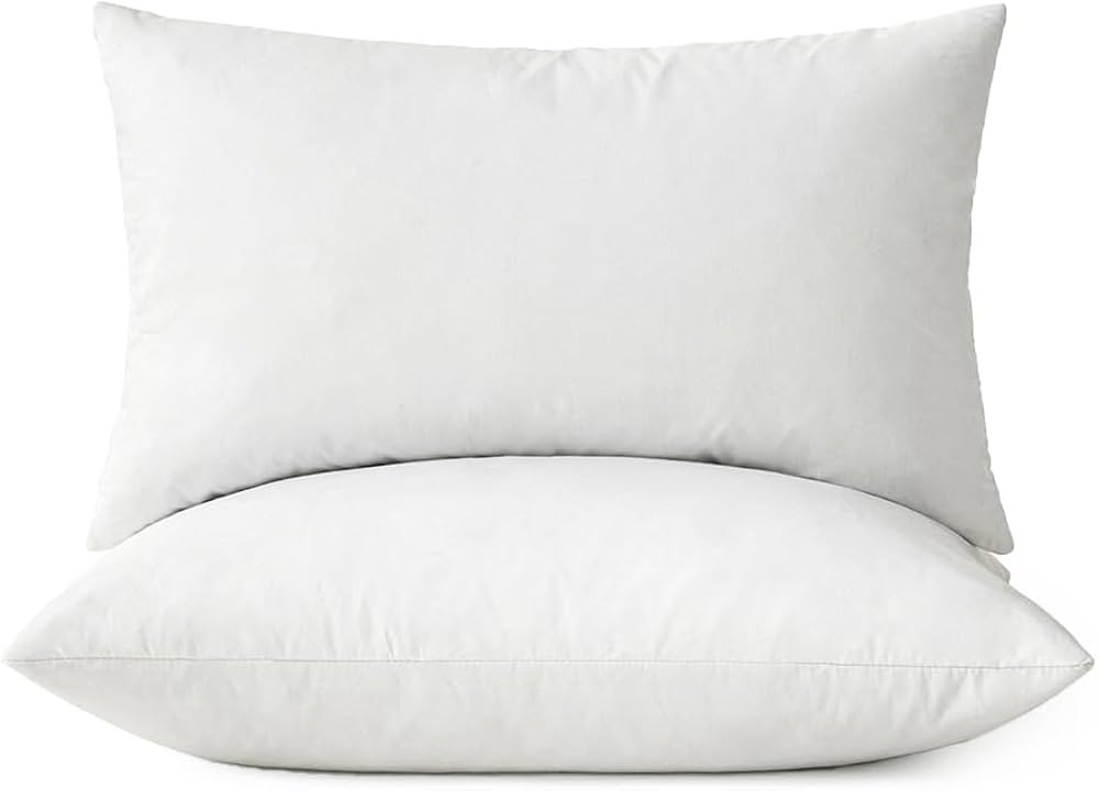 MIULEE 12x20 Pillow Inserts, Set of 2 Feather Down Throw Pillows | Amazon (US)