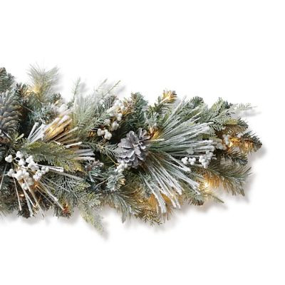 Freshly Fallen Snow Cordless Garland | Frontgate
