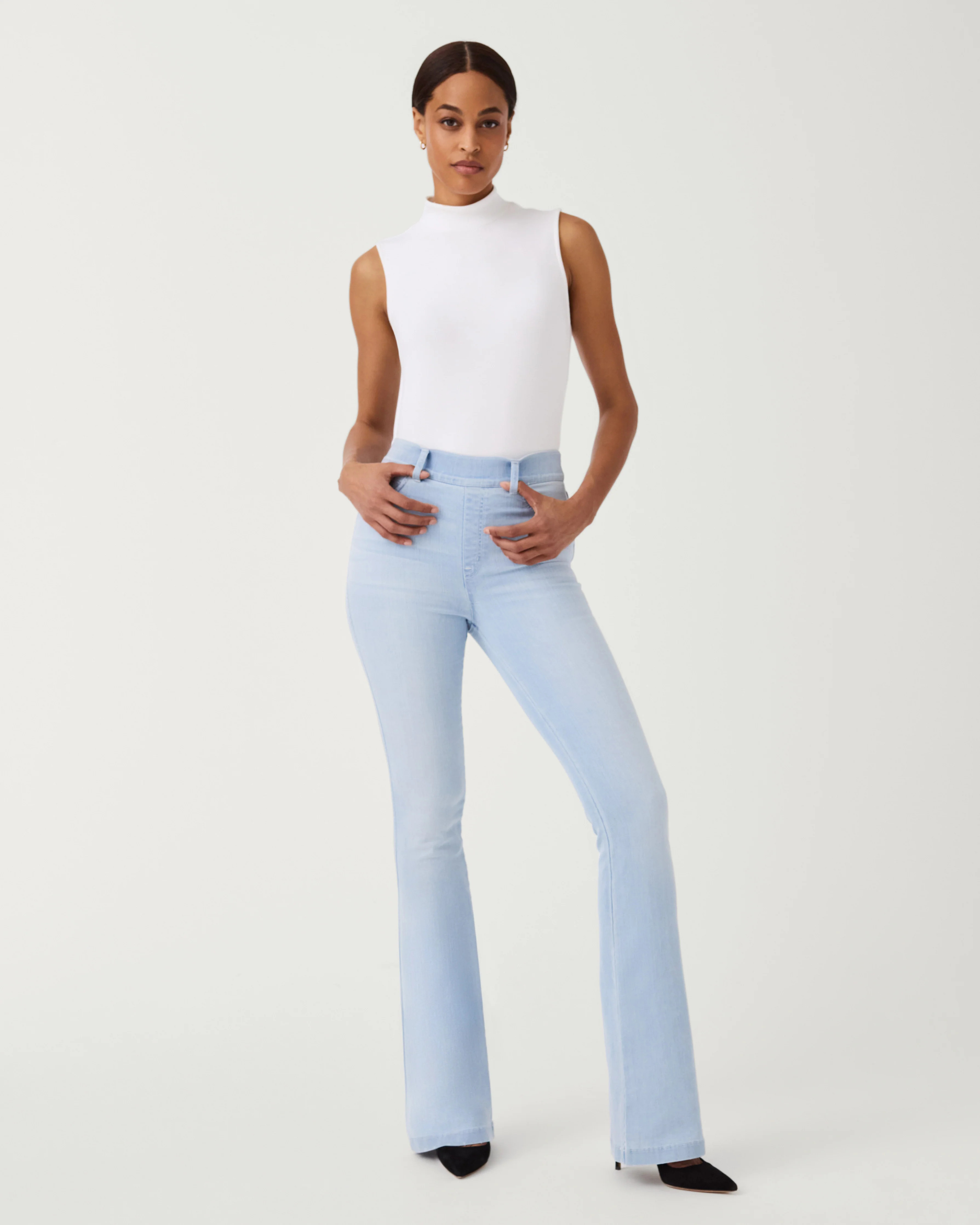 Spanx Women's Flare Jeans, Light Wash | Spanx