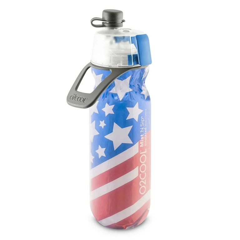 O2COOL Mist 'N Sip Water Bottle 2-in-1 Drink and Misting Function With No Leak Pull Top Spout | Walmart (US)