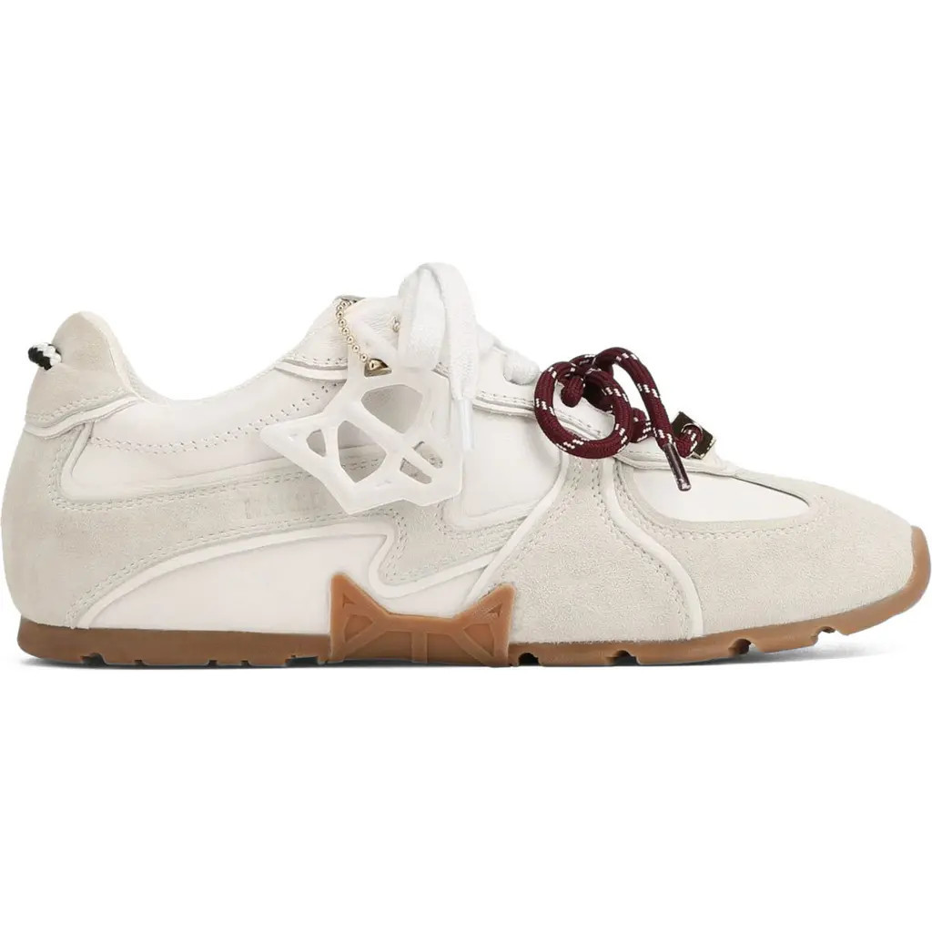 Naked Wolfe Adored Suede/Leather Sneaker in White Suede Leather at Nordstrom, Size 7.5 | Nordstrom