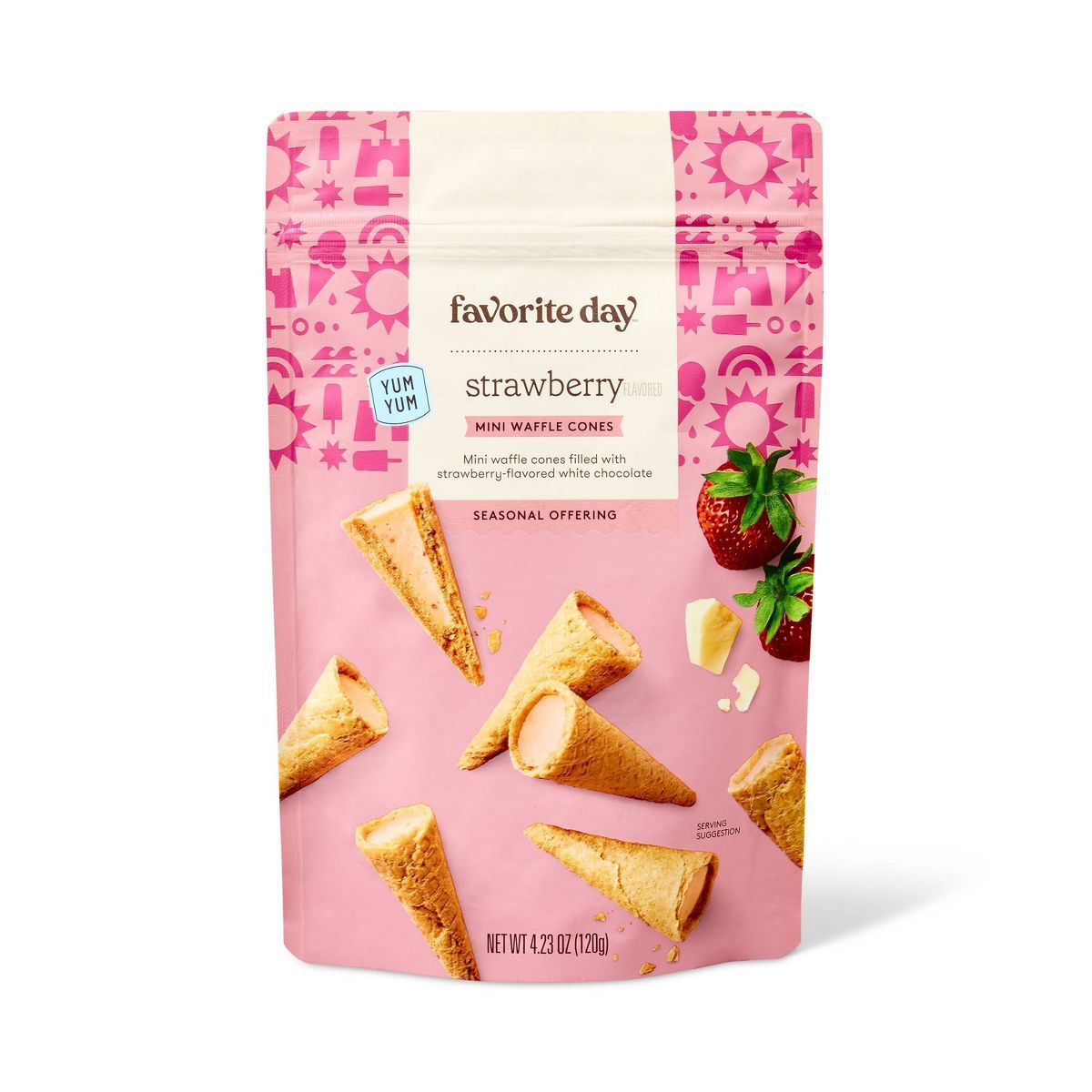Strawberry Mini Waffle Cones - 4.23oz - Favorite Day™ | Target