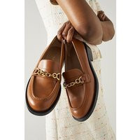 Soraya Tan Leather Snaffle-Detail Loafers, Tan | L.K. Bennett (UK)
