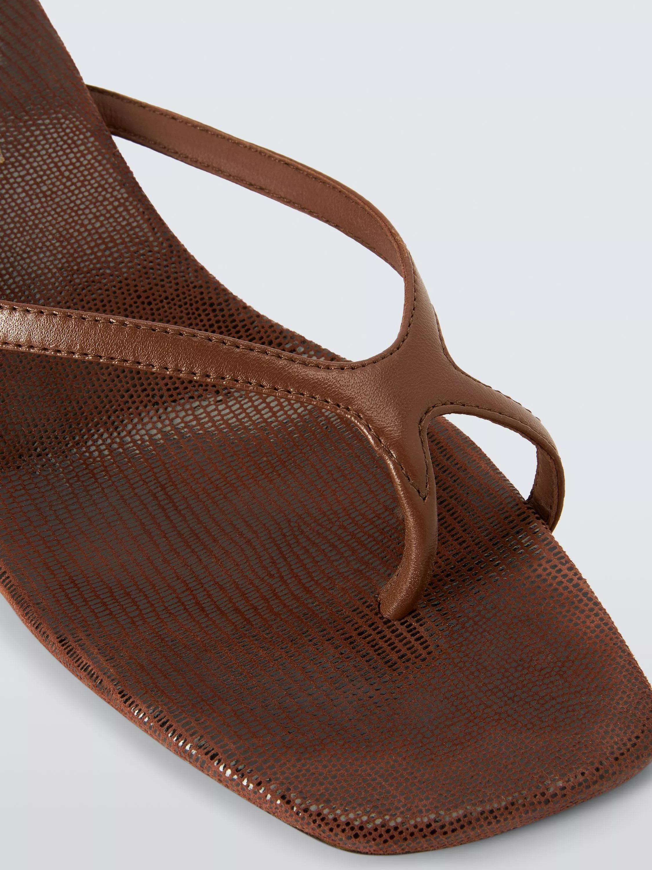 Barely There Leather Mule Sandals, Brown Chocolate | John Lewis (UK)