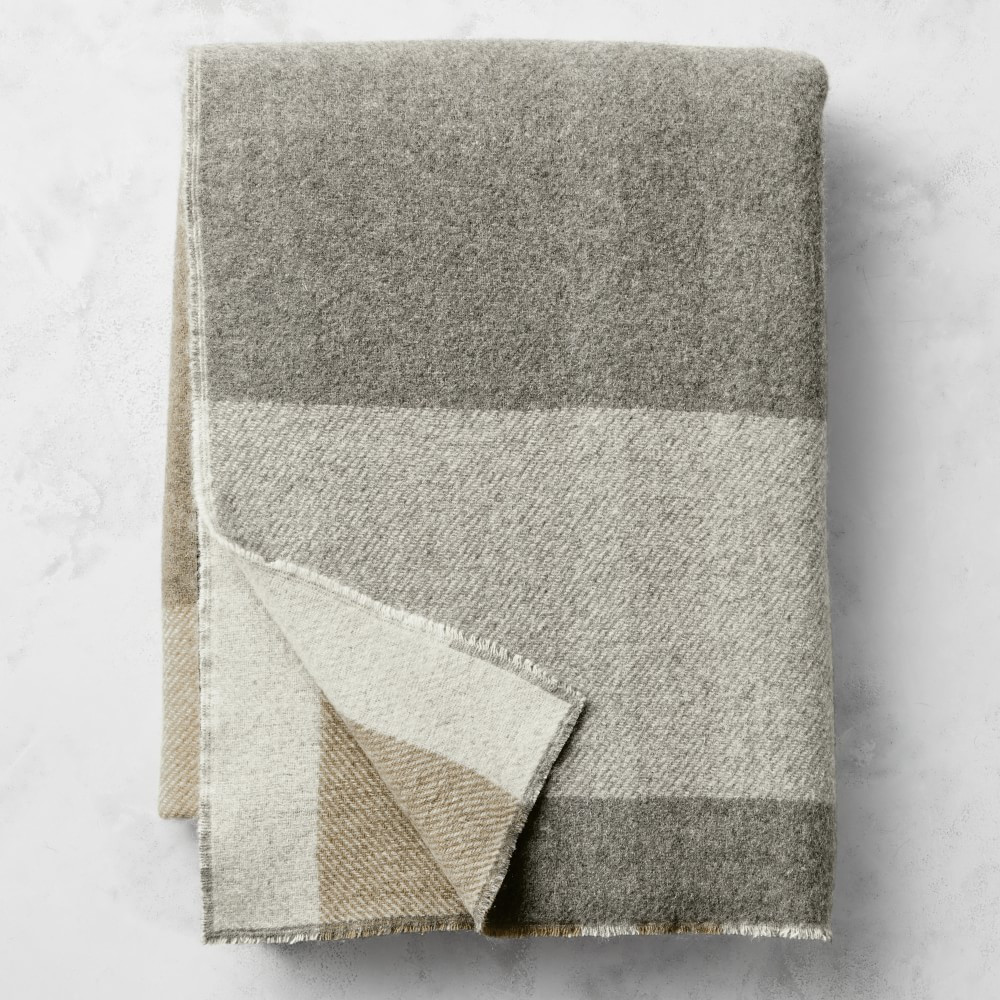 Cashmere Plaid Double Side Throw | Williams-Sonoma