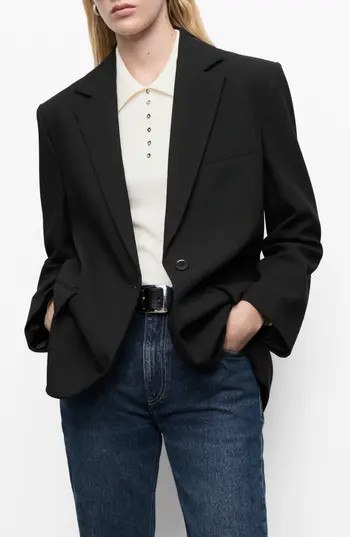MANGO Flap Pocket Blazer in Black at Nordstrom Rack, Size Small | Nordstrom Rack