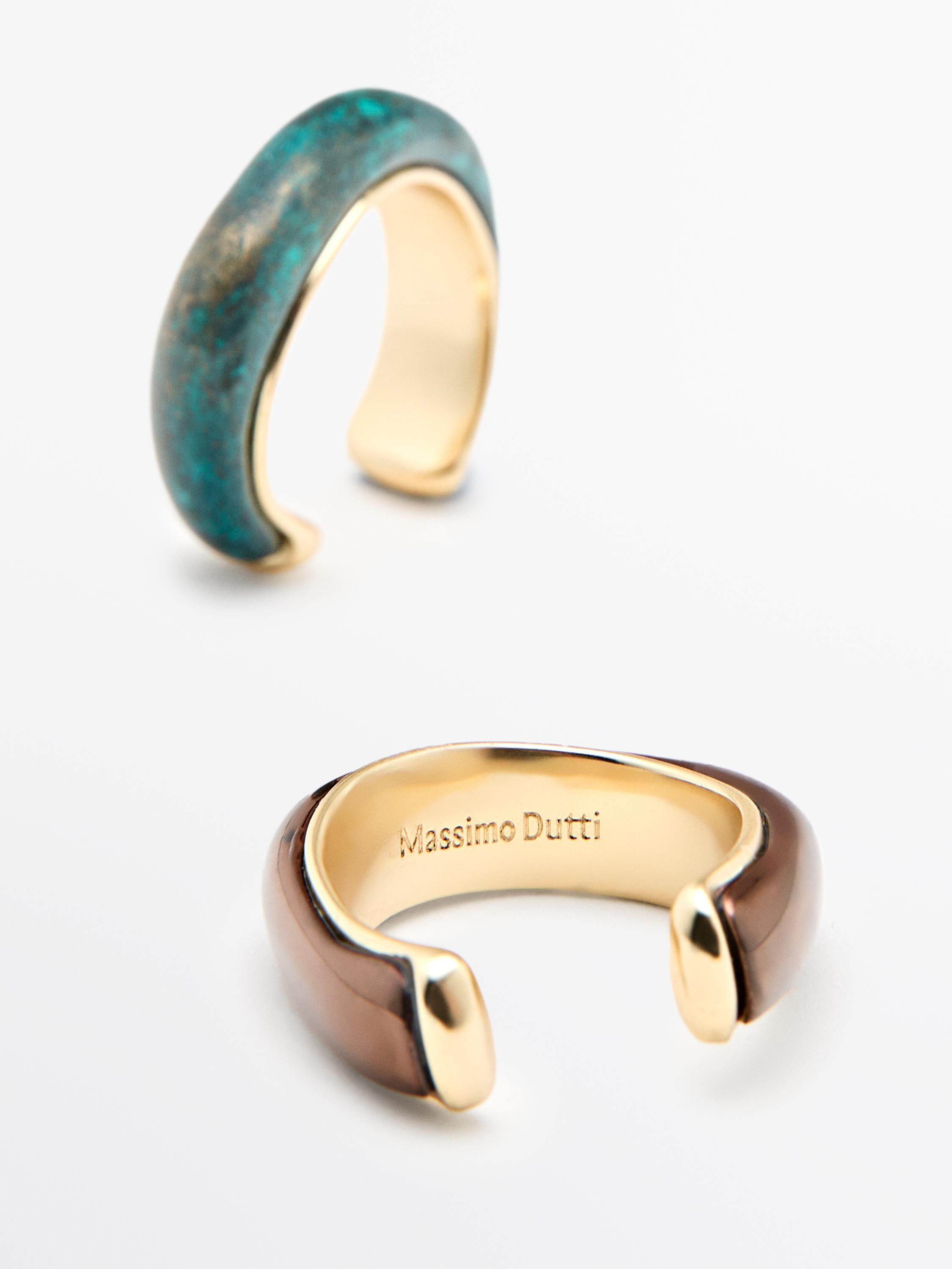 Pack Ringe in Bronze-Optik | Massimo Dutti DE