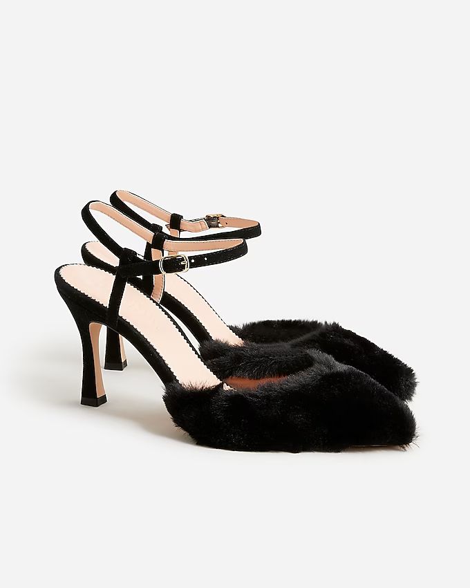 Collection Elsie made-in-Italy faux-fur heels | J.Crew US