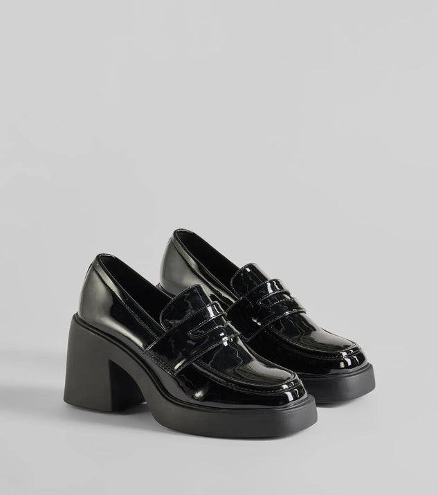 Girl On The Go Platform Block Heel Loafers | Windsor Stores