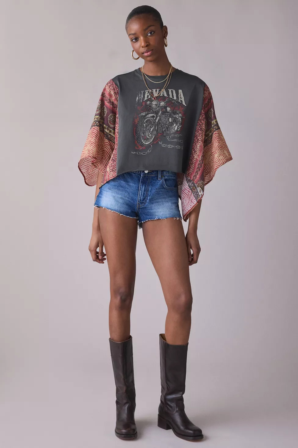 BDG Bad Behavior Graphic Spliced Oversized Tee | Urban Outfitters (US and RoW)