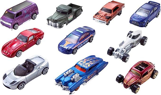 Hot Wheels Set Of 10 1:64 Scale Toy Trucks And Cars For Kids And Collectors (Styles May Vary) [Am... | Amazon (US)