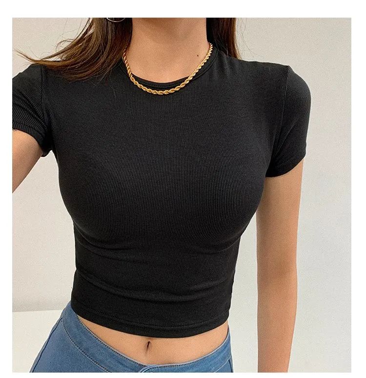Shira - Short-Sleeve Cropped T-Shirt | YesStyle | YesStyle Global