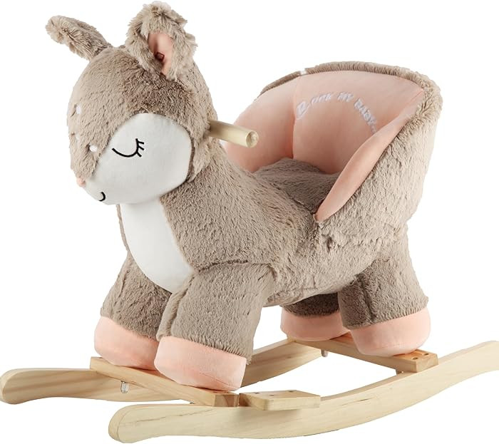 Rock My Baby Rocking Horse Deer with Chair, Plush Stuffed Animal Rocker for Toddlers 1-3, Baby Ro... | Amazon (US)