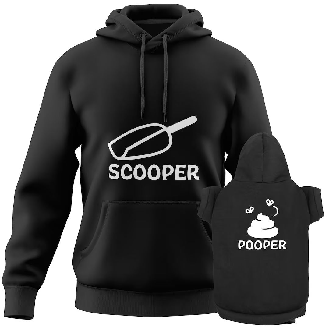 Funny Dog and Owner Outfit Sweater Scooper Pooper Pet & - Etsy | Etsy (US)