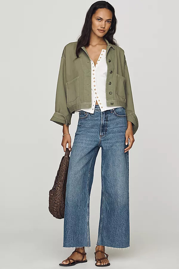 Lana High-Rise Cropped Wide-Leg Jeans | Anthropologie (US)