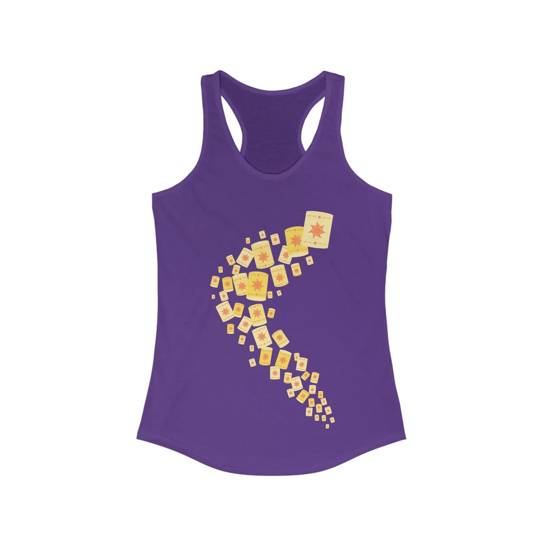Tangled Floating Lanterns Women's Fitted Tank Top Brand by You - Etsy | Etsy (US)