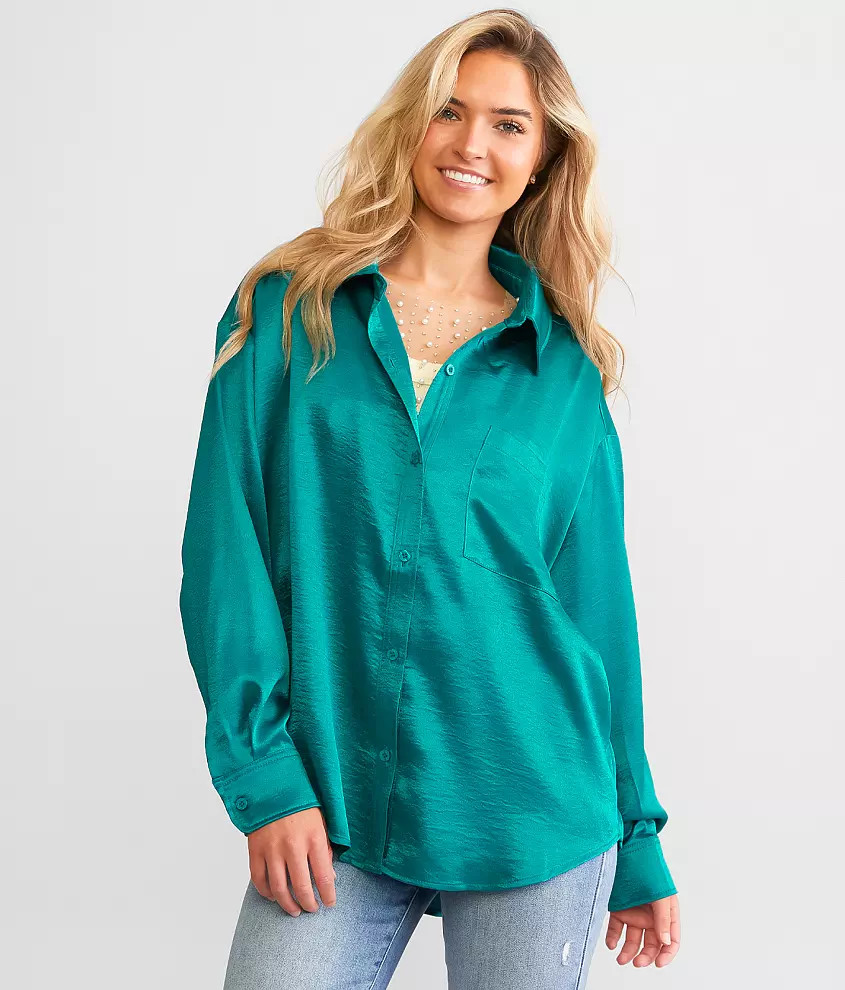 Busy Babe Satin Blouse | Buckle