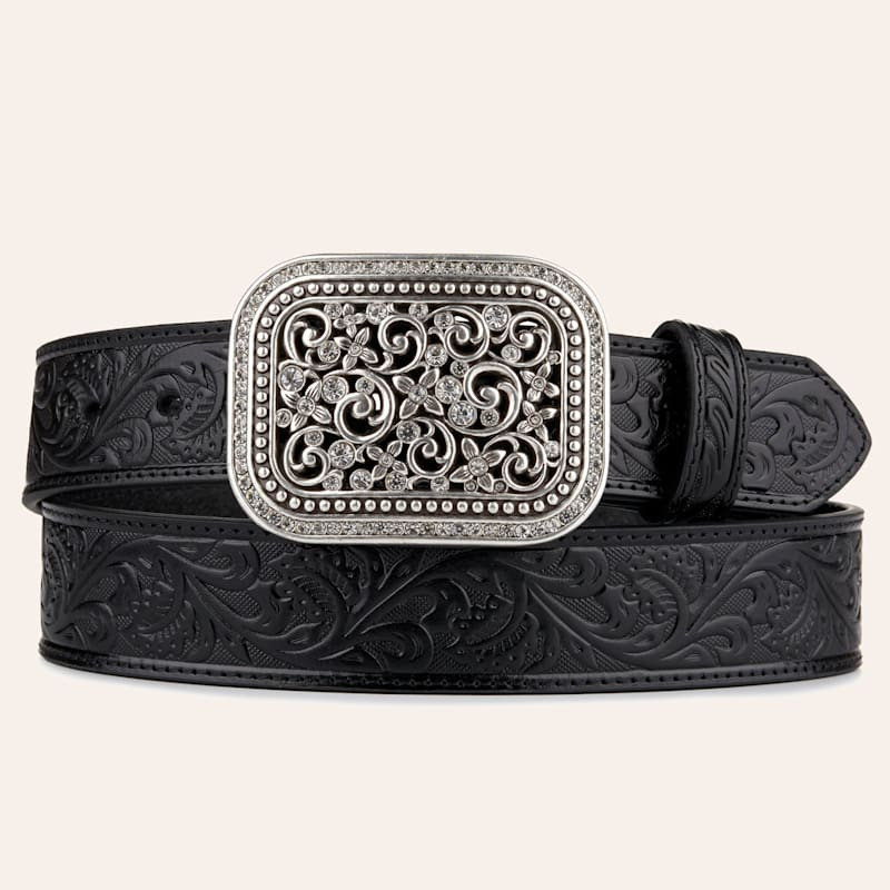 Ariat Women's Black Rhinestone Filigree Belt | Cavender's