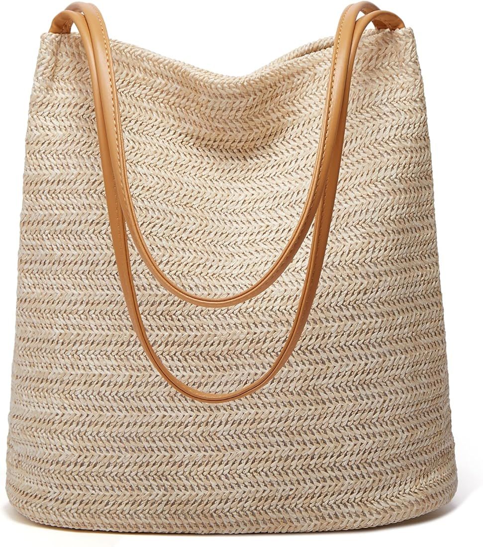 Tote Bag for Women Small Satchel Bag Straw Beach Bag Cute Hobo Bag Fashion Tote Handbag Fashion C... | Amazon (US)