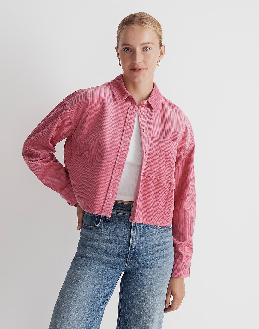 Variegated Corduroy Button-Up Shirt | Madewell