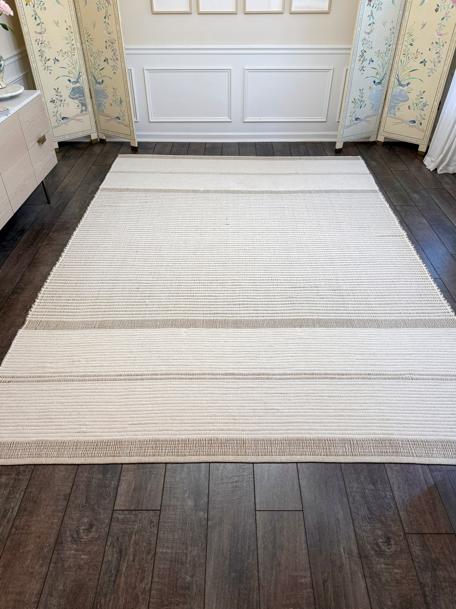 A true neutral staple! 🤍 This striped wool-cotton rug from Threshold x Studio McGee is the perfect cream neutral that truly goes with everything. 🫶🏻 Soft underfoot and the 7x10 size is ideal for grounding a dining or living space. Such a great find at $200! Linked here + sharing other beautiful neutral rug options too. ✨ #NeutralRug #HomeDecor #TargetFinds 

#LTKHome #LTKSaleAlert