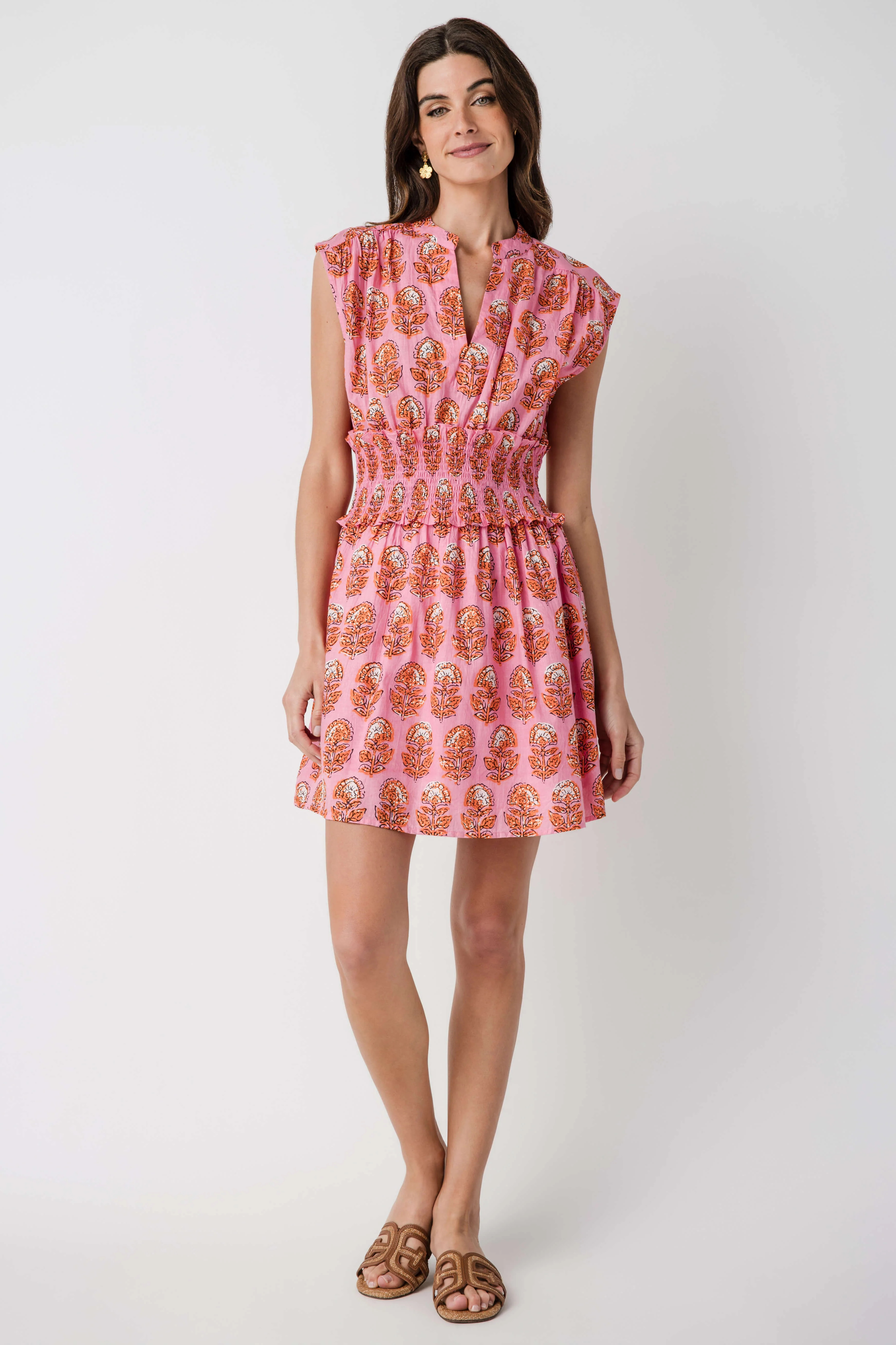 THML Floral Block Print Mini Dress | Social Threads