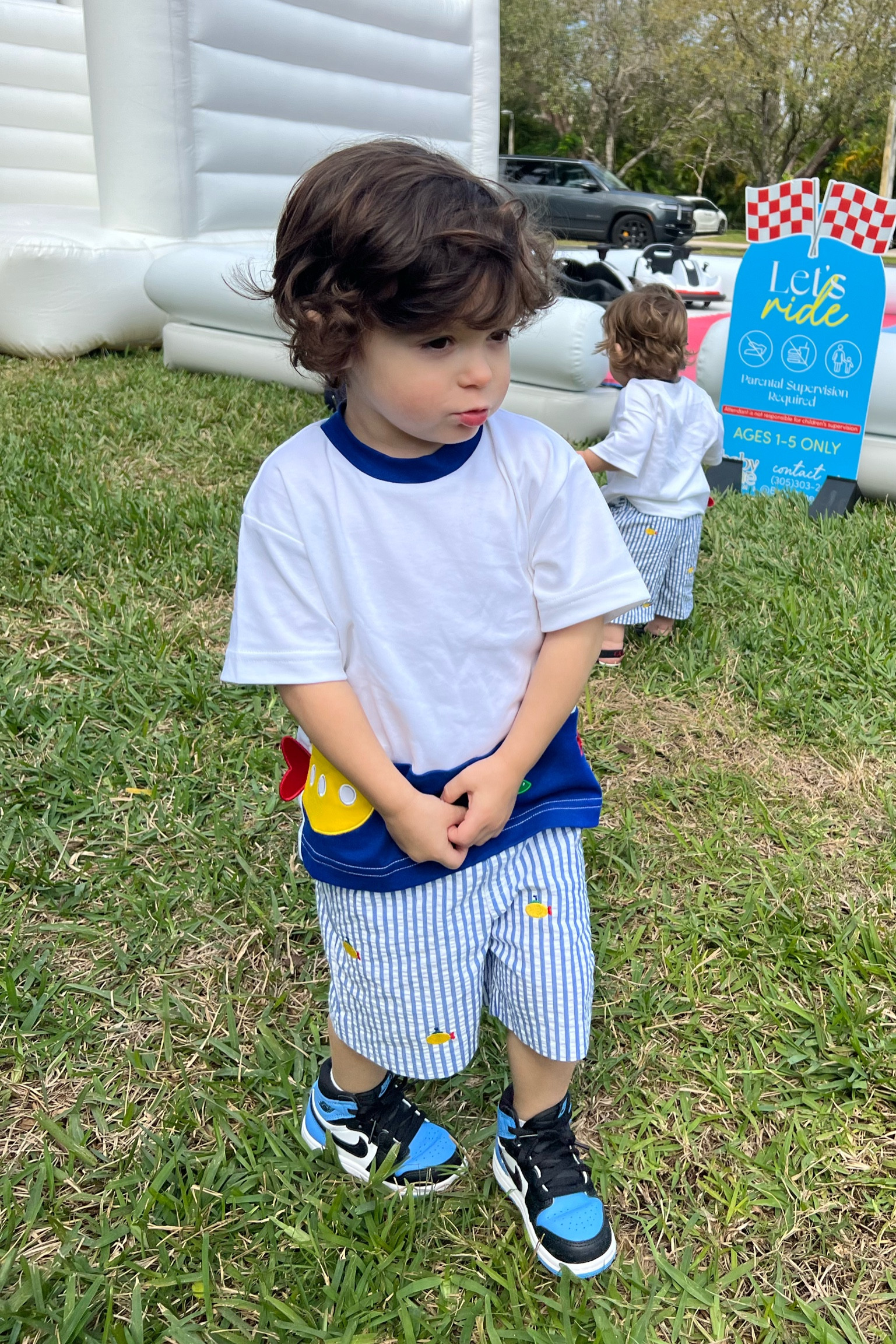 Toddler boy seersucker outfit! Oliver wore this today to a friend’s birthday party. 

How cute is the submarine and fishes on his seersucker outfit? Perfect outfit for spring break for boys, vacation outfit for toddler boys, summer outfit for boys 

Oliver’s sneakers run true to size. Baby Nikes, toddler boy Nikes, toddler boy sneakers, blue sneakers for toddlers, black sneakers for toddler boys 

#LTKkids #LTKfamily #LTKbaby