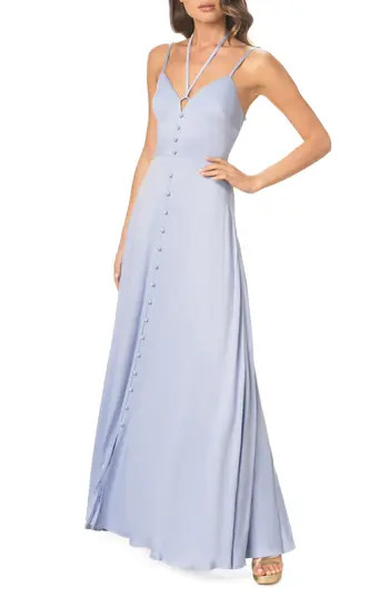 Dress the Population Mia A-Line Maxi Dress in Sky at Nordstrom Rack, Size X-Large | Nordstrom Rack