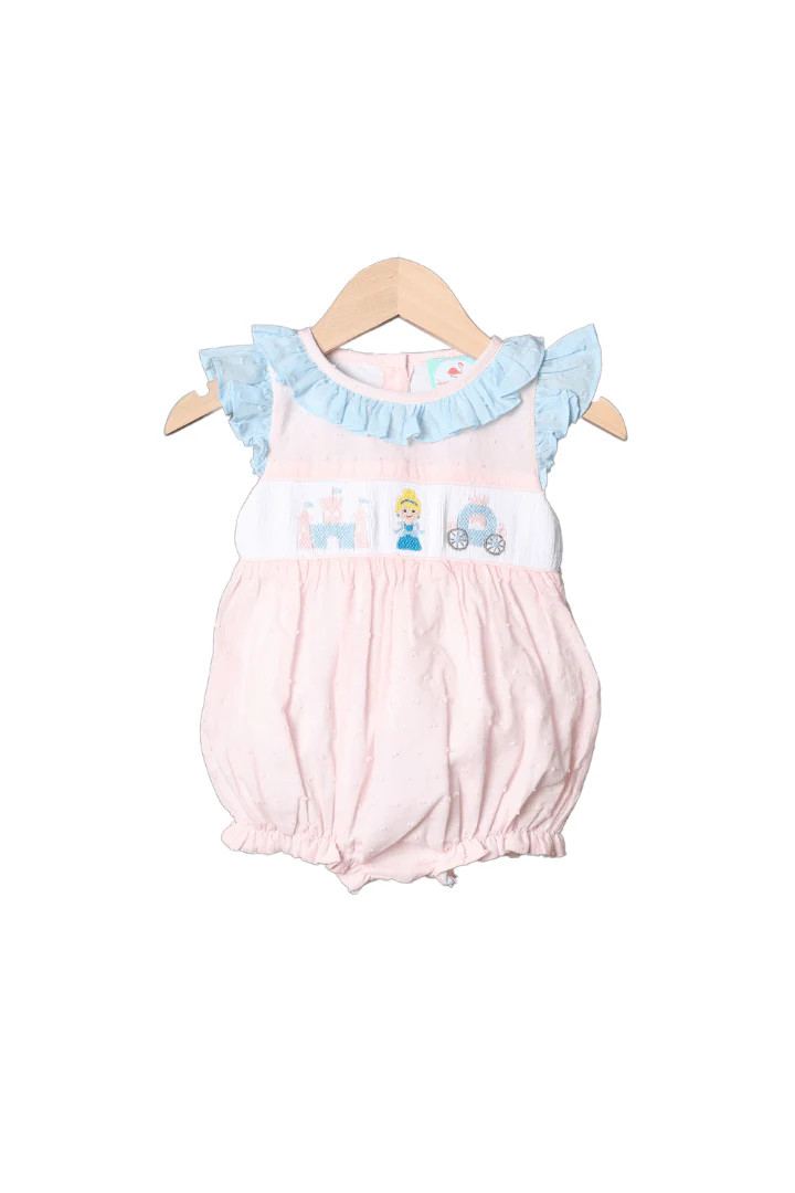 Smocked Princess Castle Swiss Dot Bubble | The Smocked Flamingo