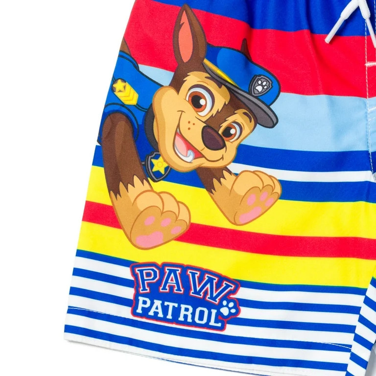 Paw Patrol Rubble Marshall Chase Toddler Boys Swim Trunks Multicolor 5T | Walmart (US)