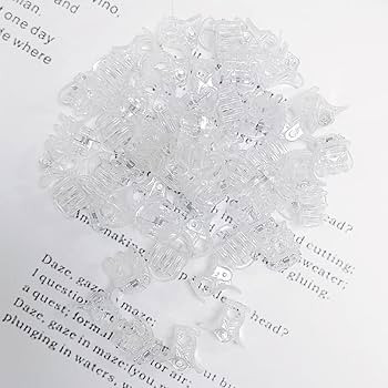50 PCS Mini Hair Claw Clips\uff0c Bangs Strong Grip Multifunction Clamp Clips. (Transparent white... | Amazon (US)