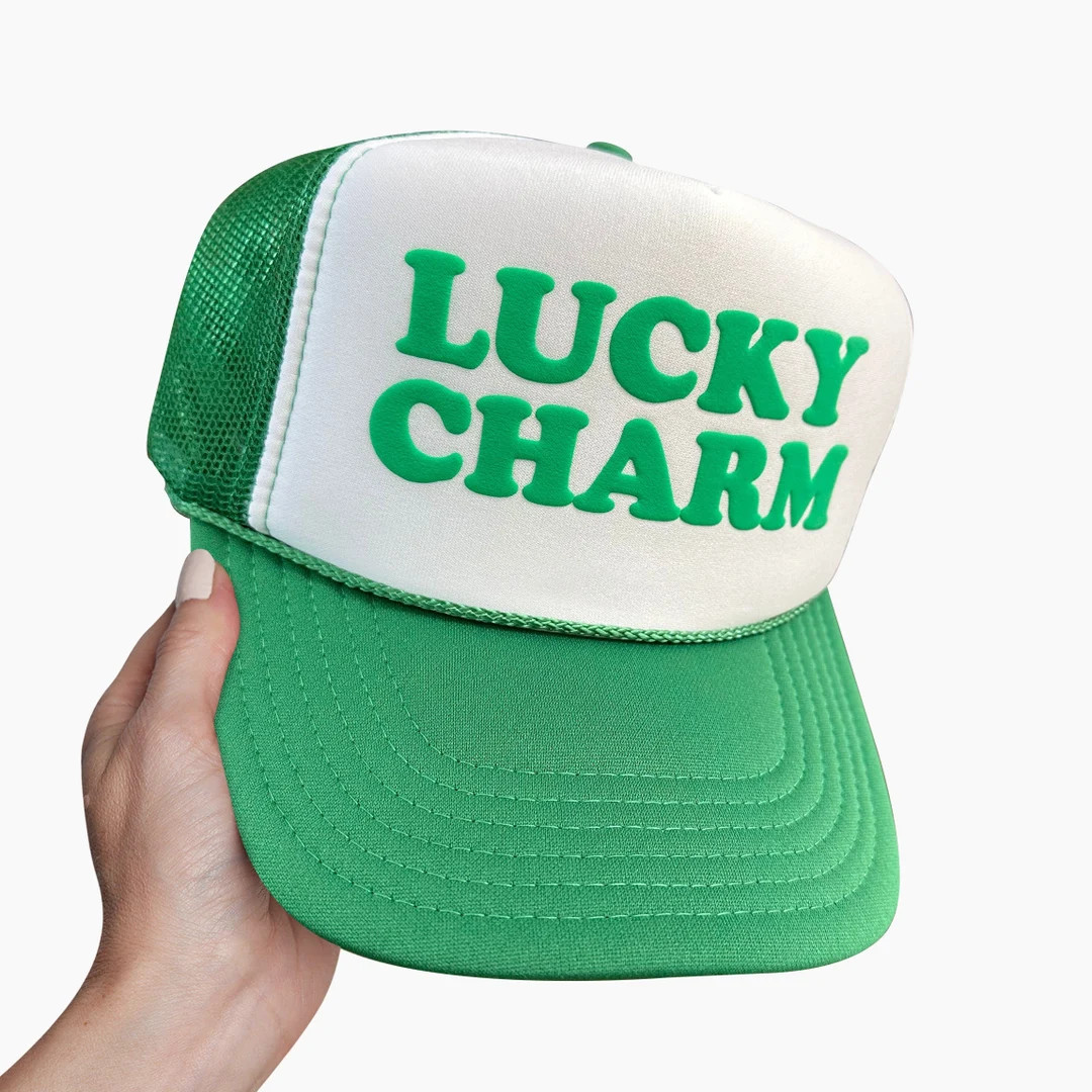 Lucky Charm Trucker Hat, Lucky Charm Puff Print Trucker Hat, Luckycharmcap - Etsy | Etsy (US)