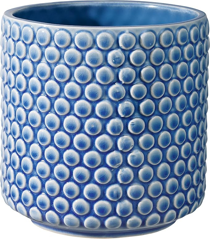 Bloomingville Flower Pot with Polka Dot Design Size M Blue | Amazon (US)