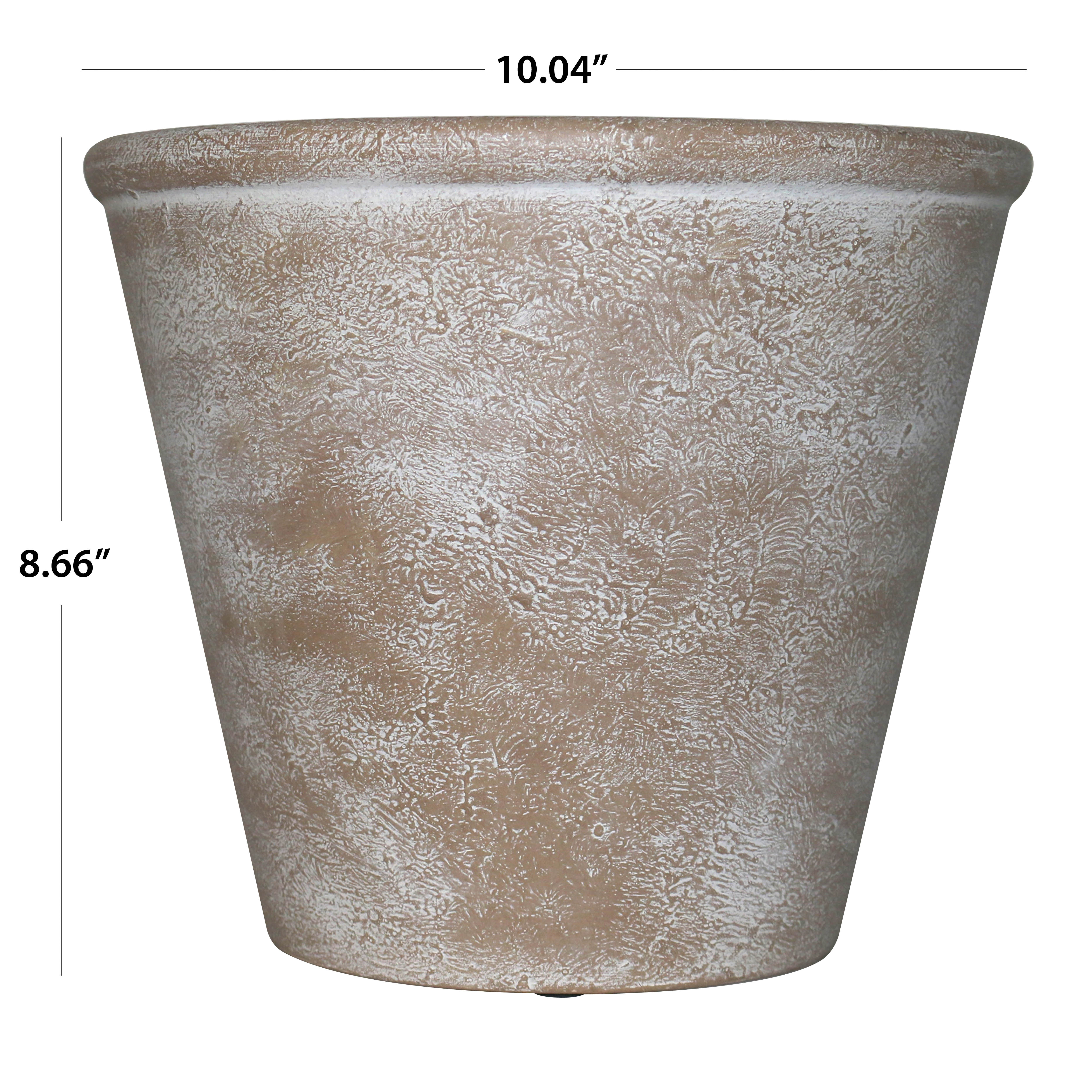 Better Homes&gardens 10 inch Hand-painted Brown Ceramic Pot - Walmart.com | Walmart (US)
