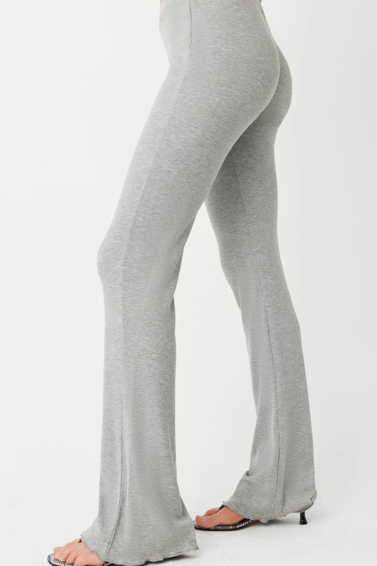 Elvis Flare Low Rise Pant - Heather Grey | Frankies Bikinis