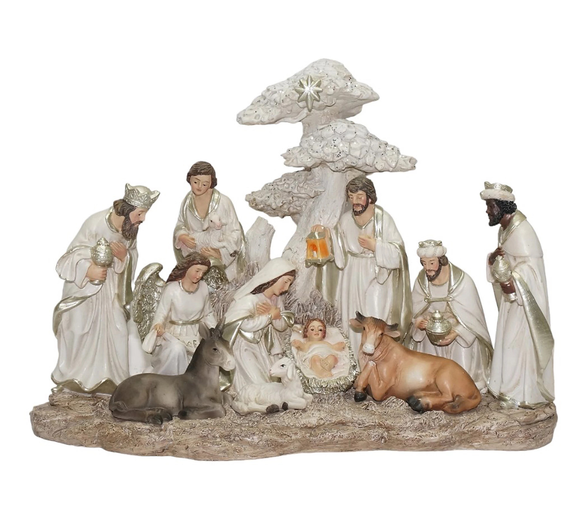 RC Home Decor 8"" Nativity Scene Figurine Set Ho ly Family | QVC