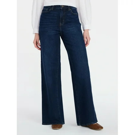 Time and Tru Women's Wide Leg Jeans, 31" Inseam, Sizes 0-20 | Walmart (US)