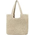 Freie Liebe Straw Beach Bag for Women Summer Woven Tote Bag Shoulder Handbags | Amazon (US)