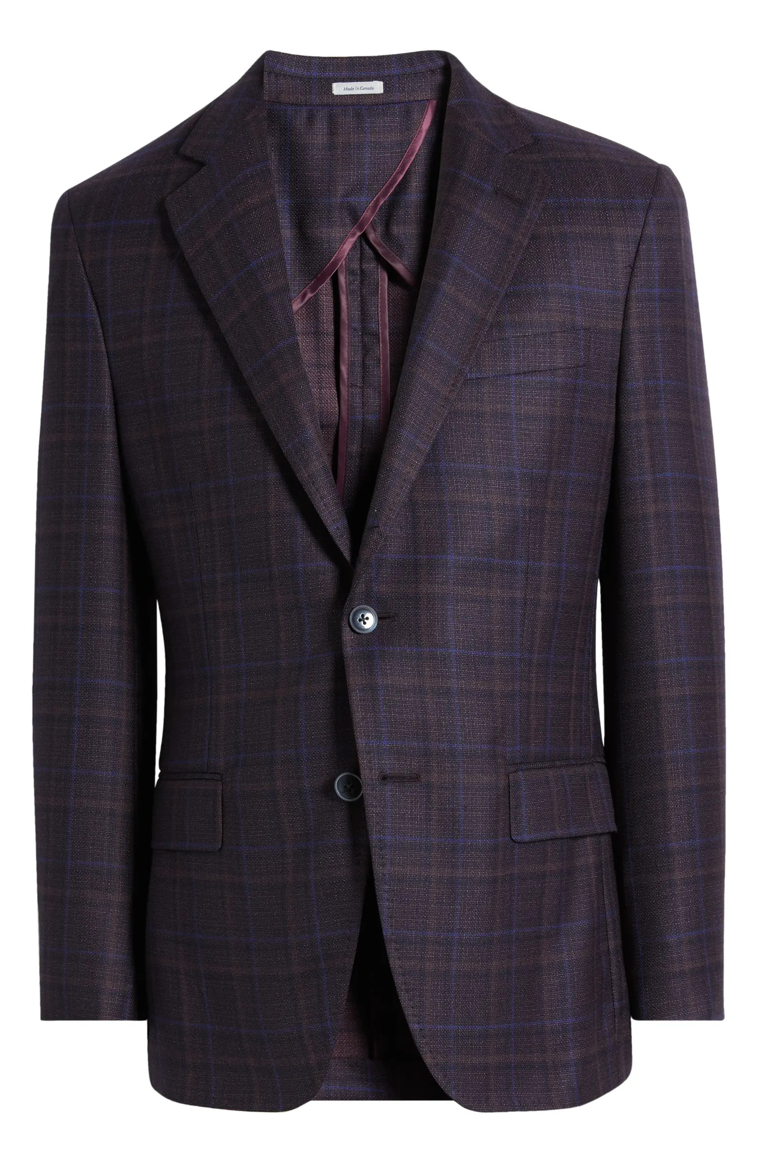 Hyperlight Soft Plaid Wool Sport Coat | Nordstrom