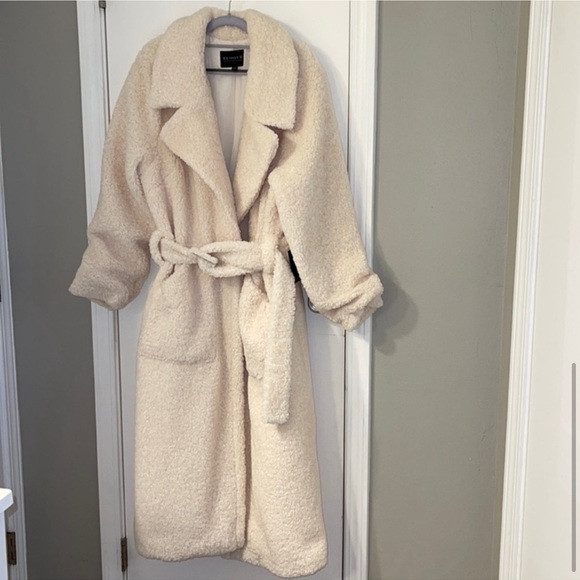 ELOQUII plus size teddy Sherpa coat with belt | Poshmark