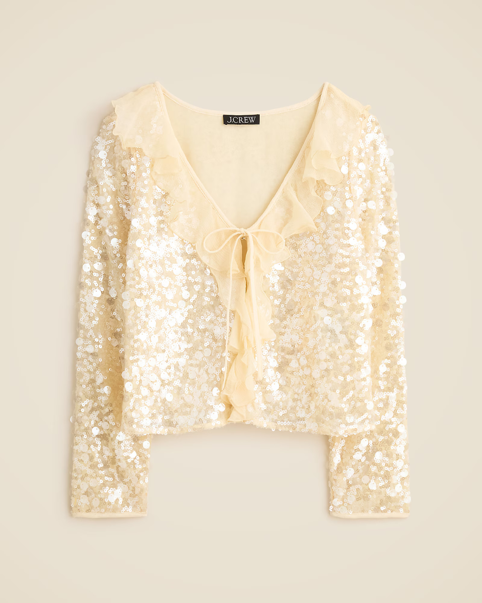 Sequin ruffle-trim mini skirt | J. Crew US