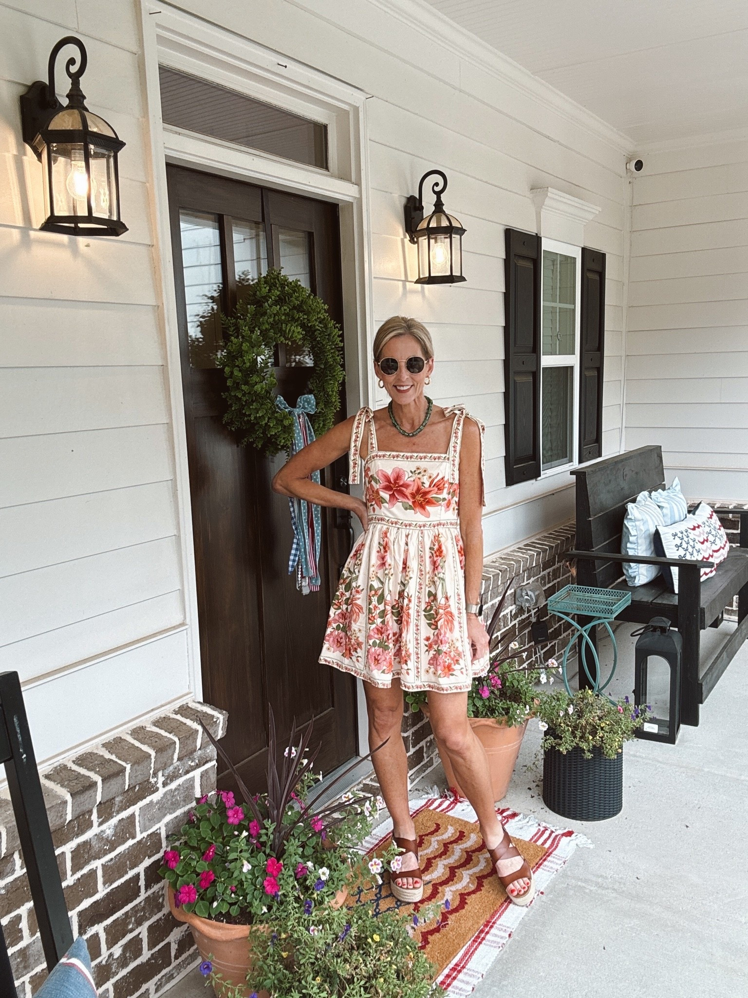 This adorable Amazon dress is perfect for your next vacation, wedding, shower, or more comes in multiple color options wearing a size small.