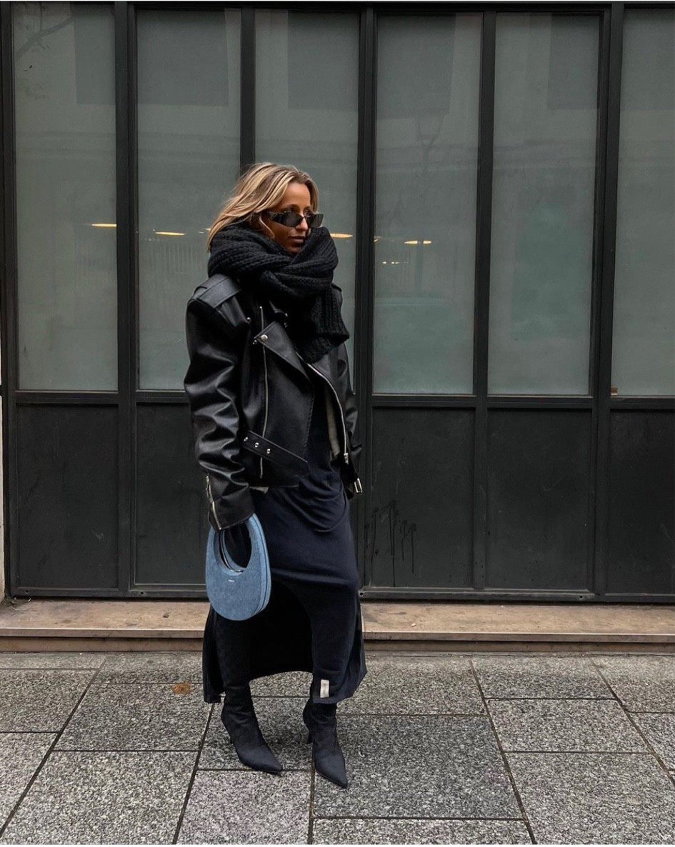 Warm outfit featuring Coperni bag, Gucci boots, navy blue long skirt and oversized leather jacket

#LTKSeasonal #LTKitbag #LTKeurope